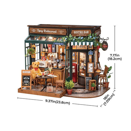 Robotime - Tipsy Restaurant DIY Miniature House - Hobby Recreation Products