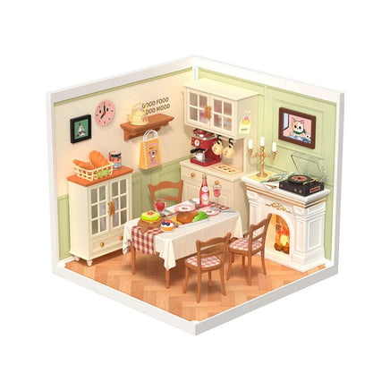 Robotime - Warm Dining Room Plastic DIY Miniature House - Hobby Recreation Products