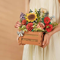 Robotime - Wooden Flower Box - Wood Bloom Craft - Hobby Recreation Products