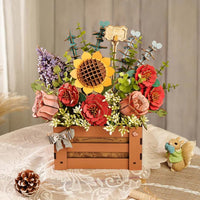 Robotime - Wooden Flower Box - Wood Bloom Craft - Hobby Recreation Products