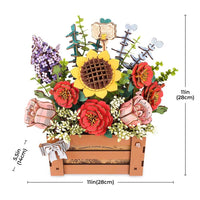 Robotime - Wooden Flower Box - Wood Bloom Craft - Hobby Recreation Products