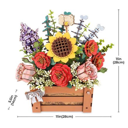 Robotime - Wooden Flower Box - Wood Bloom Craft - Hobby Recreation Products