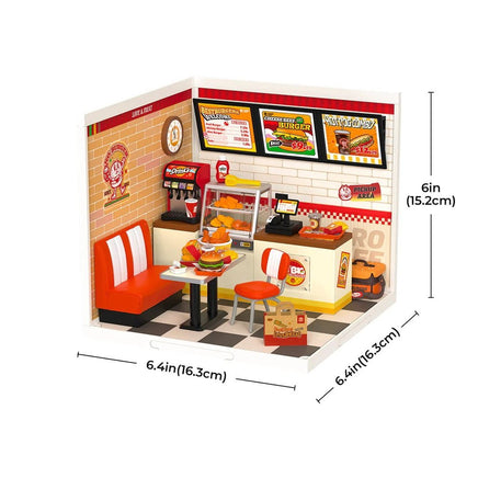 Robotime - Yum Yum Burgers DIY Plastic Miniature House - Hobby Recreation Products