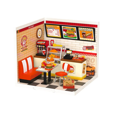 Robotime - Yum Yum Burgers DIY Plastic Miniature House - Hobby Recreation Products