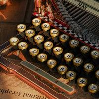 Robotime - Mechanical Typewriter Wooden 3D Puzzle, Magic Version