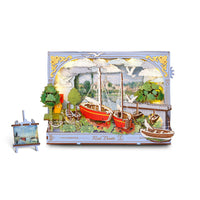 ROETH004-Red-Boats-Wall-Art-3d-Wooden