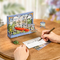 Robotime - Red Boats - Wall Art 3D Wooden Puzzle
