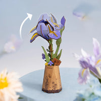 Robotime - Purple Iris DIY Wooden Flower 3D Puzzle