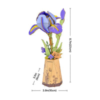 Robotime - Purple Iris DIY Wooden Flower 3D Puzzle
