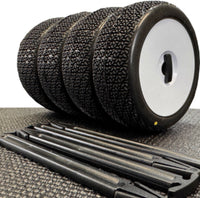 Raw Speed - 1/8 Buggy Tire Sticks, Black (12)