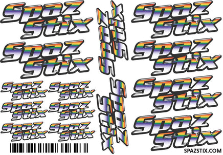 Spaz Stix - SpazStix Sticker Set 6in x 4in - Hobby Recreation Products