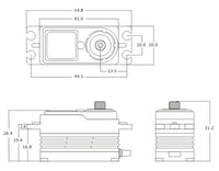 SRT - Standard HV Brushless Digital Servo, 0.45sec / 208.3oz @ 8.4V