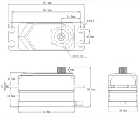 SRT Servos - BHX2S Low-Profile HV Brushless Servo .065sec / 23kg @ 8.4V, 80mm Lead