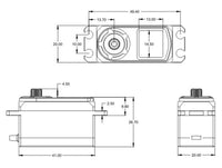 SRT - Low Profile HV Coreless Digital Servo, .057sec / 166.6oz @ 8.4V