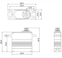 SRT - Mini HV Coreless Digital Servo, .055sec / 125.0oz @ 8.4V