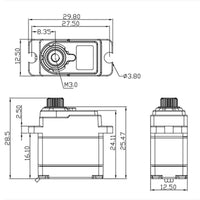 SRT - Mini HV DC Waterproof Servo, .10sec / 38.9oz @ 7.4V