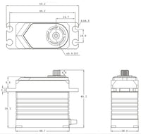SRT - Standard HV Coreless Digital Servo, .13sec / 625.0oz @ 8.4V