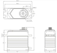 SRT - Standard HV Brushless Digital Servo, .085sec / 805.5oz @ 8.4V
