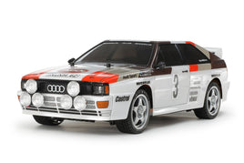 Tamiya - 1/10 RC Audi Quattro A2 Rally Car Kit, w/ TT-02 Chassis - Includes HobbyWing THW 1060 ESC - Hobby Recreation Products