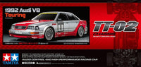 Tamiya - 1/10 RC TT-02 1992 Audi V8 Touring Model Kit, w/ Hobbywing THW 1060 ESC - Hobby Recreation Products