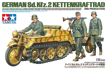 Tamiya - 1/35 German SD.KFZ.2 Kettenkraftrad Military Plastic Model Kit - Hobby Recreation Products
