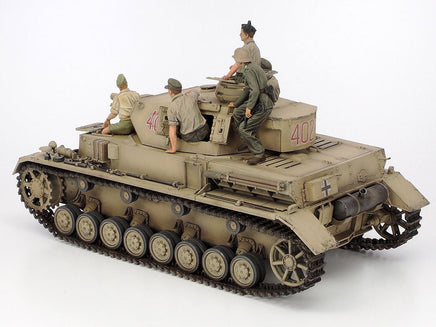Tamiya - 1/35 German Tank Panzerkampfwagen IV Ausf.F & Motorcycle Model Set "North Africa" - Hobby Recreation Products