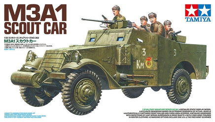 Tamiya - 1/35 M3A1 Scout Car Plastic Model Kit - Hobby Recreation Products
