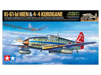 Tamiya - 1/48 Kawasaki Ki-61-Id Hien (Tony) & Light Vehicle Kurogane Plastic Model Set - Hobby Recreation Products
