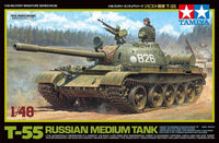 Tamiya - 1/48 Russian Medium Tank T-55 Plastic Model Kit - Hobby Recreation Products