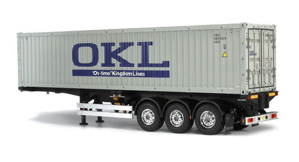 Tamiya - 40 - Foot Container 3 - Axle Semi - Trailer, for Tamiya 1/14 R/C Tractor Truck - Hobby Recreation Products