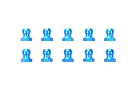 Tamiya - 5mm Aluminum Ball Nut, Blue, 12pcs - Hobby Recreation Products
