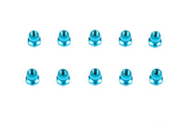 Tamiya - 5mm Aluminum Short Ball Nut, Blue, 10 pcs - Hobby Recreation Products