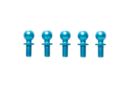 Tamiya - 5x5mm Aluminum Hex Head Ball Connector, Blue, 5 pcs - Hobby Recreation Products