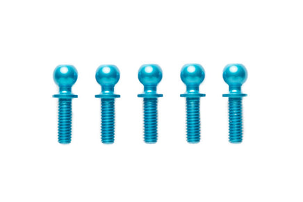 Tamiya - 5x8mm Aluminum Hex Head Ball Connector, Blue (5) - Hobby Recreation Products