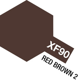 Tamiya - Acrylic Mini XF-90 Red Brown, 10ml Bottle - Hobby Recreation Products