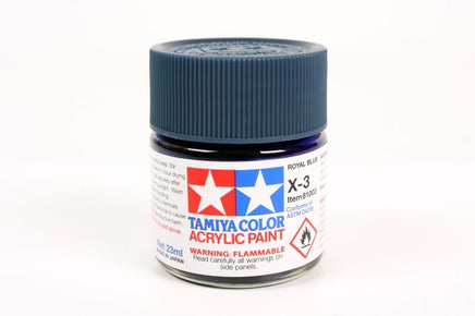 Tamiya - Acrylic X - 3 Royal Blue, 23ml Bottle - Hobby Recreation Products