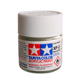 Tamiya - Acrylic XF-2 Flat White Paint, 23ml Bottle - Hobby Recreation Products