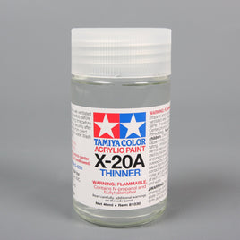 Tamiya - Acrylic/Poly Paint Thinner, X-20A, 46ml - Hobby Recreation Products