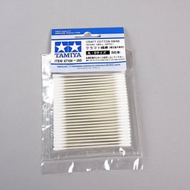 Tamiya - Craft Cotton Swab Round, Small, 50pcs - Hobby Recreation Products