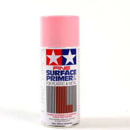 Tamiya - Fine Surface Primer L Pink 180ml, Spray Can, Plastic / Metal - Hobby Recreation Products