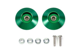 Tamiya - HG 19mm Tapered Aluminum Ball- Race Rollers (Ringless/Green) - Hobby Recreation Products