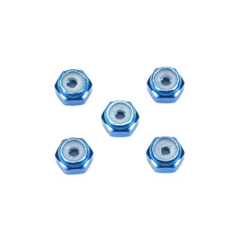 Tamiya - JR 2mm Aluminum Lock Nut, Blue, 5pcs - Hobby Recreation Products