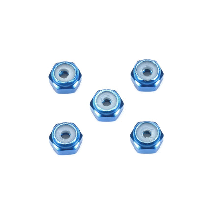 Tamiya - JR 2mm Aluminum Lock Nut, Blue, 5pcs - Hobby Recreation Products