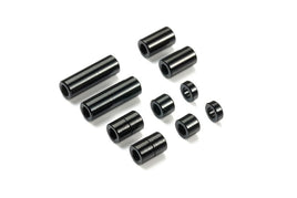Tamiya - JR Aluminum Spacer Set, Black (12/6.7/6/3/1.5mm), 2pc each - Hobby Recreation Products