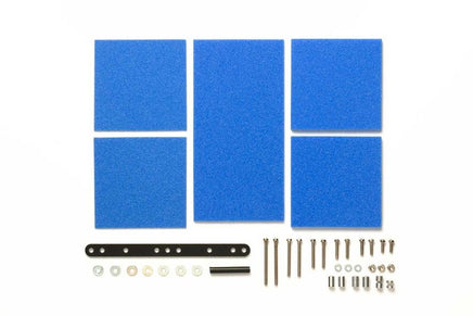 Tamiya - JR Brake Sponge Set, Mild, 1/2/3mm, Blue - Hobby Recreation Products