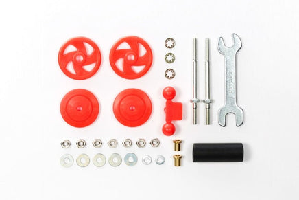 Tamiya - JR Large Diameter Stabilizer Head Set, Red, 17mm - Hobby Recreation Products