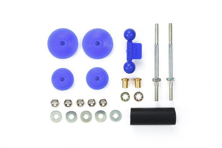 Tamiya - JR Large Diameter Stabilzer Head Set, 11/15mm Blue - Hobby Recreation Products
