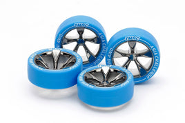Tamiya - JR LP Small Diameter Tires / Wheel 5 - Spoke/Black Plated Asia Challenge - Hobby Recreation Products