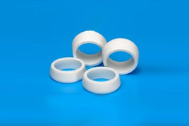 Tamiya - JR Offset Tread Tires, Hard, White - Hobby Recreation Products