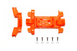 Tamiya - JR Reinforced Gear Cover, for MS Chassis, Fluorescent Orange, Mini 4WD Station - Hobby Recreation Products